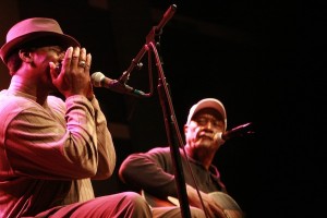 "Harmonica" Bean (left) and "Duck" Holmes (right). Photo by John Vettese